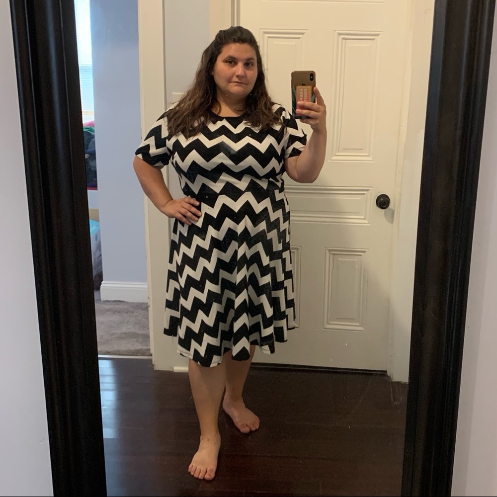 Chevron Stripe Print Dress